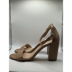 Kelly & Katie Hailee Sandal Tan 7M Block Heel Wedding Party Dress Shoes